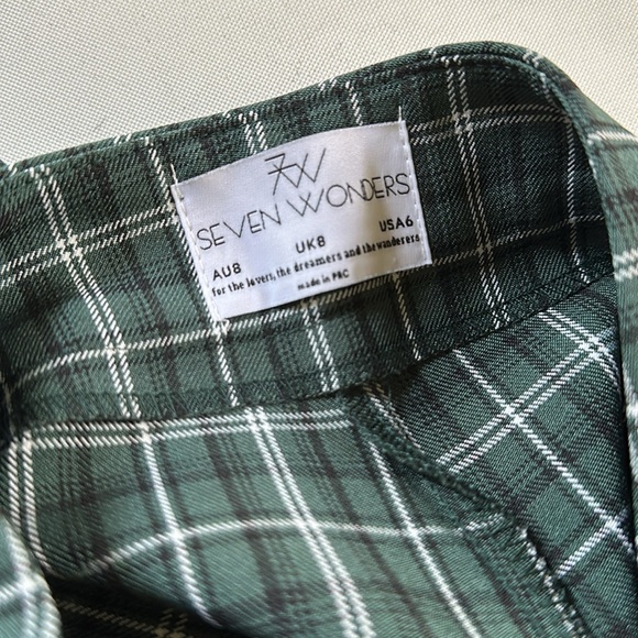 Seven Wonders Green Plaid Flares - Picture 9 of 15